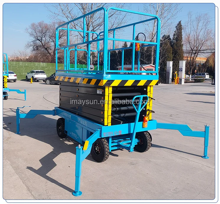 10 M 20 M Aerial Work Electric Hydraulic Platform Desktop Elevator Self ...