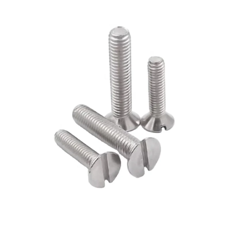 M3 M4 M5 Slotted Head Countersunk Machine Screws Bolts A2 304 Stainless Steel Buy Them Safely 8638