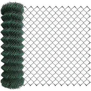 High Quality Customized Powder Coated Security Chain Link Fence Panels Iron Metal Frame Outdoor Privacy Features for Priso