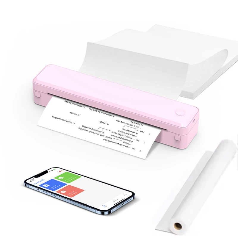 U8 A4 Portable Wireless Thermal Printer - Compact Bluetooth Mini