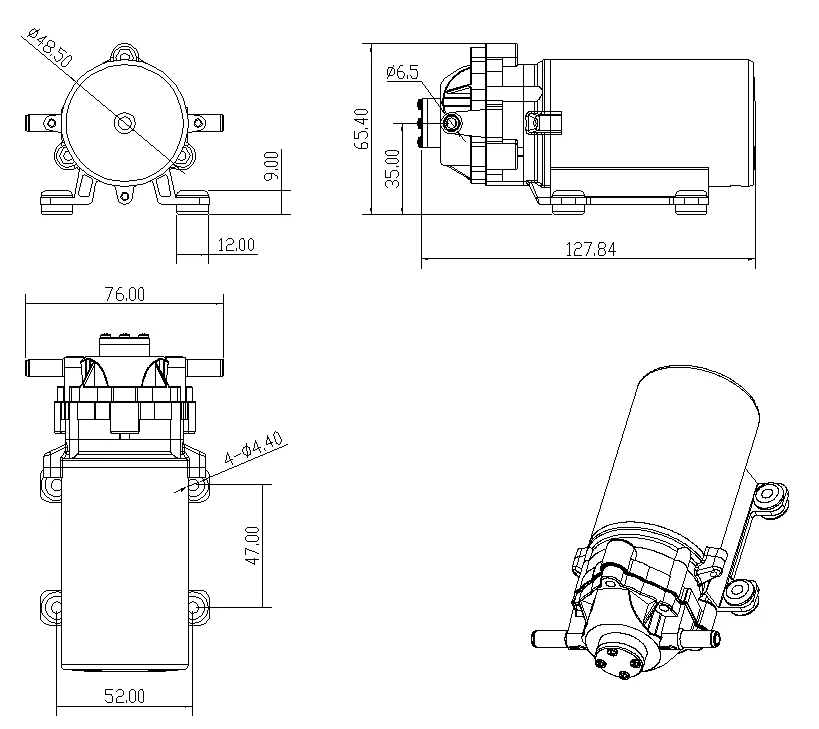 12v Dc 50 Wat Water Pressure Pump Prise Datasheet Electric India Mini