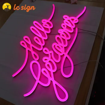 Custom Illuminated Logo Led Acrylic Neon Sign In For Sample Letters ...