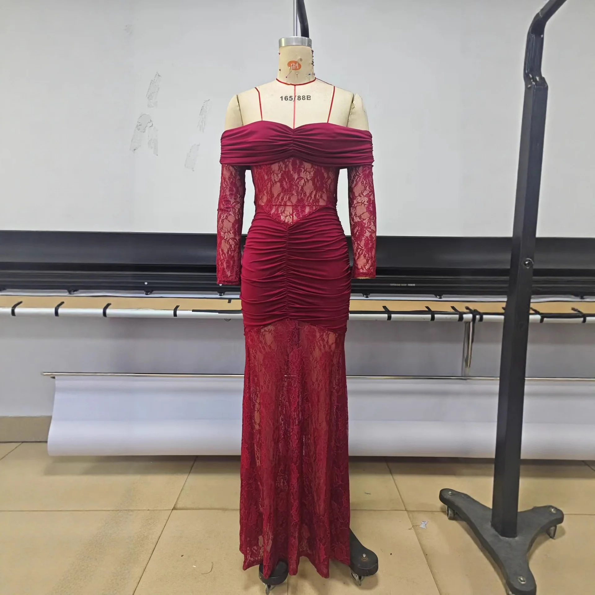 red empire waist dress Shimmering Lolita OP with Exquisite Beadwork Special Occasion Red Floral Printed Spaghetti Strap