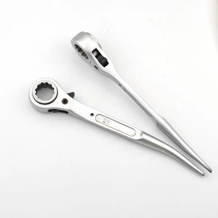 Flat Box 12-point 21/23.5 mm Scaffold Wrench Short Podger Ratchet Spanner Ideal Scaffolding Tools for Erecting Scaffolding