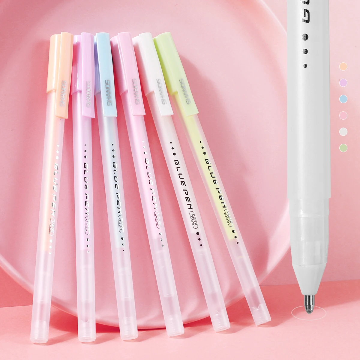 Shands Glue Pen Macaron Color Pen Type Dot Glue Pen Buy Glue Pen,Glue