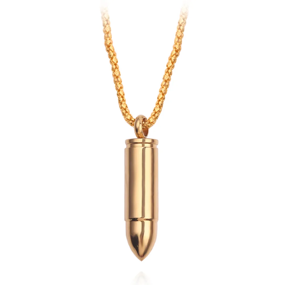 High Quality Gold Plated Bullet Pendant 