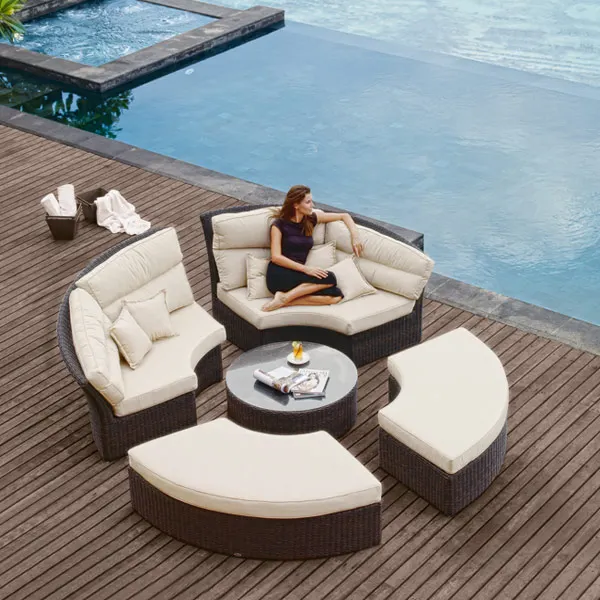 round outdoor patio couch