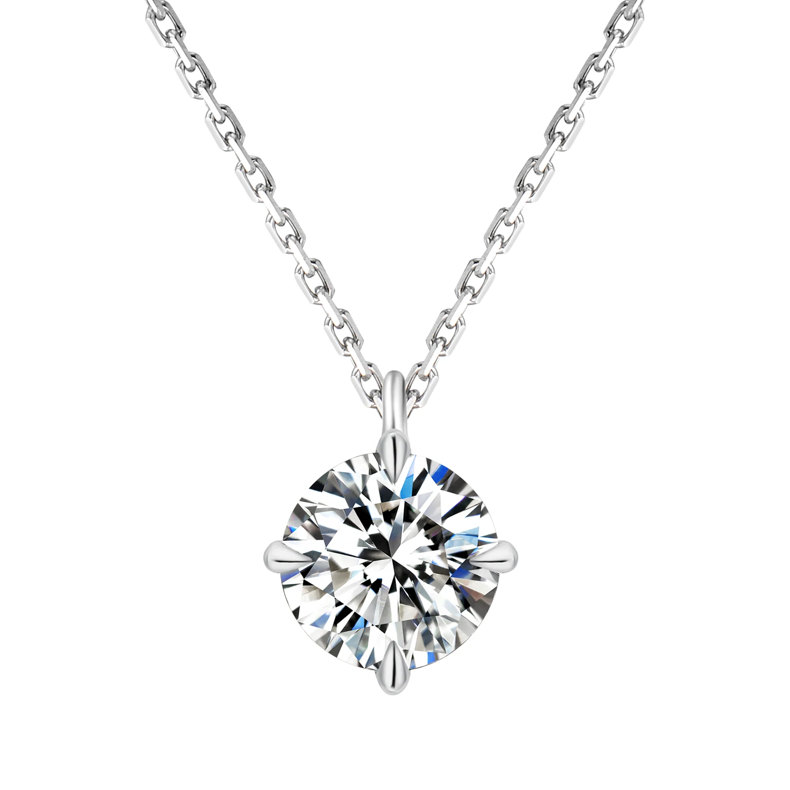 Krkc Wholesale Jewelry 1.0ct D Color Lab Diamond Necklace 925 Sterling ...