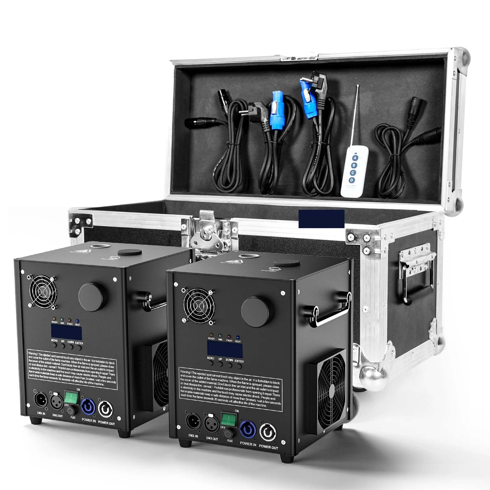 2Pcs With Flight Case 700W Dmx512 Fireworks Cold Spark Machine for Dj Stage Wedding Outdoor Cold Spark Machine Effect Equipment