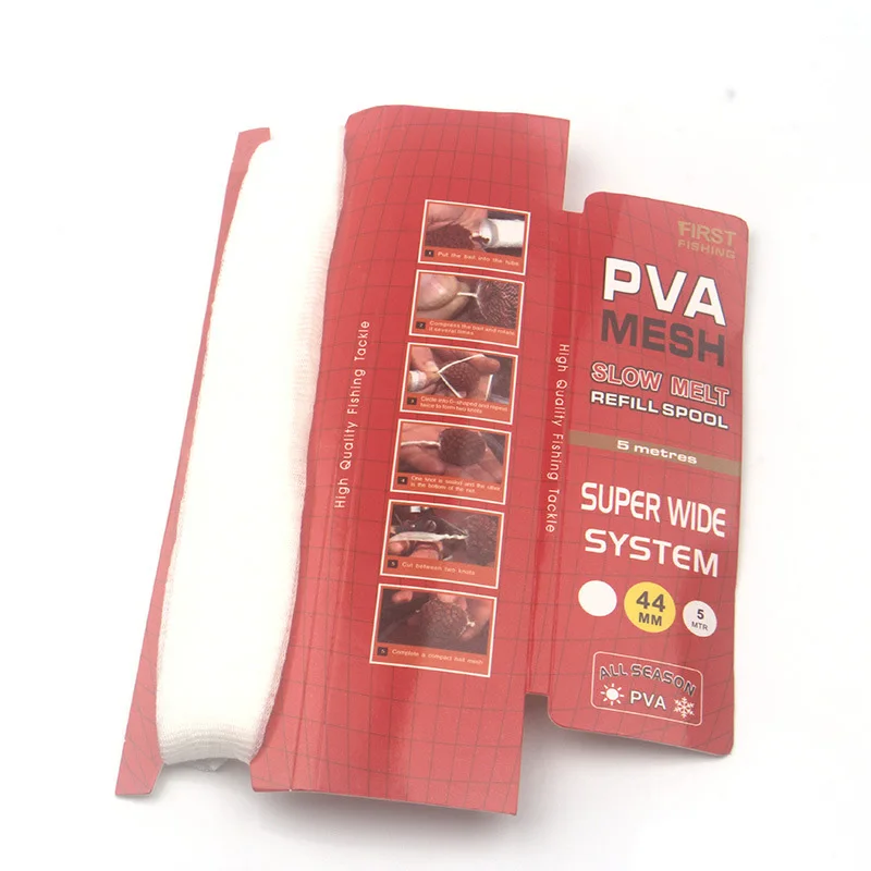 Custom Biodegradable PVA Mesh Refill Stocking Soft Plastic Crab Fishing Bait Packaging Bags