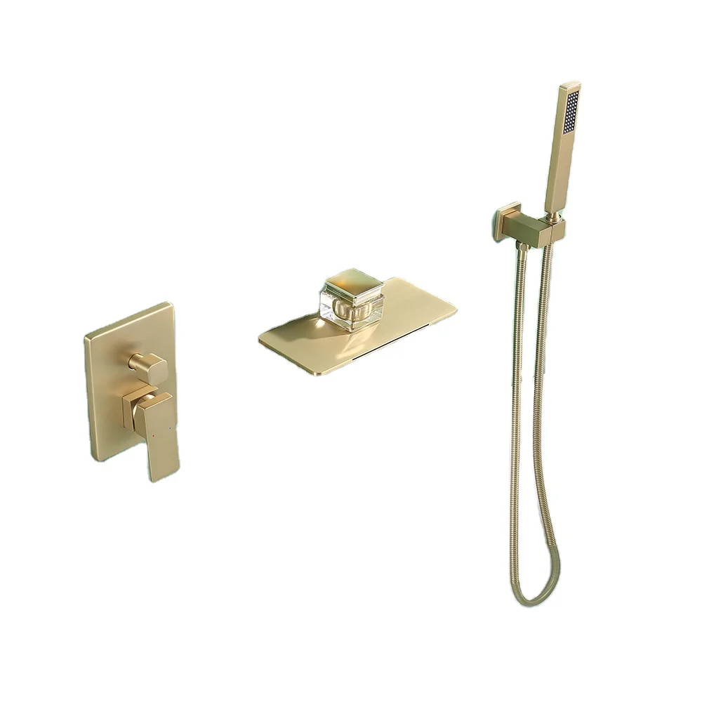 China Supplier  Wall Mounted Bathroom Bathtub Faucet Hot And Cold Shower Mixer High Quality Low Price Brass Bathtub Faucet