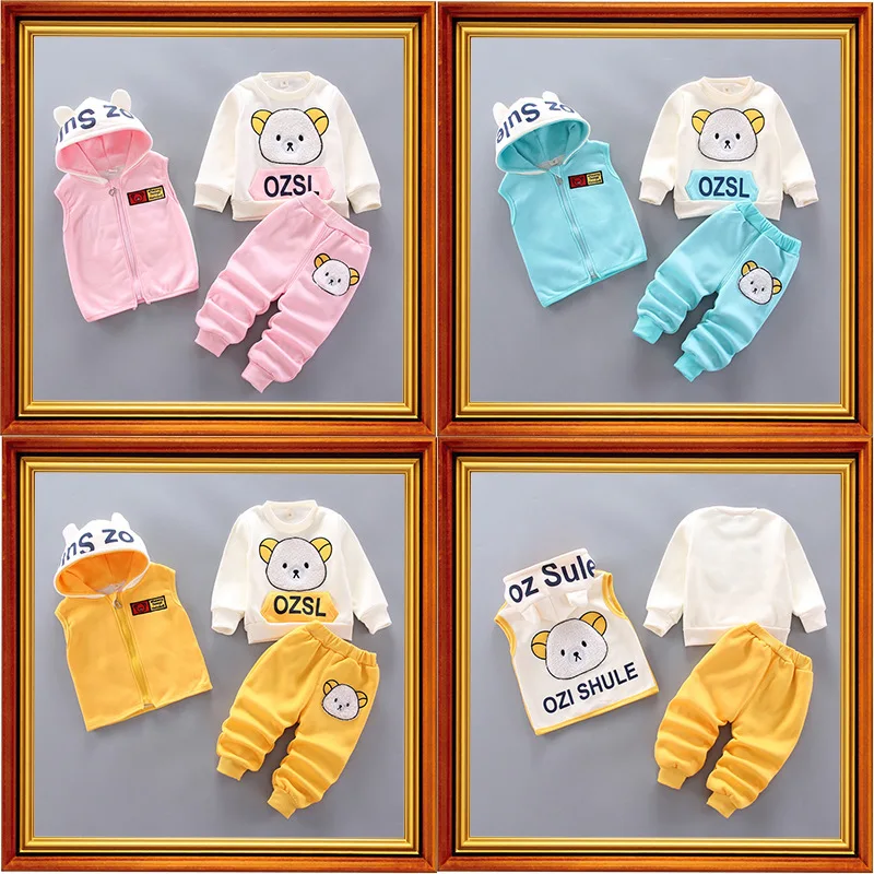 Children Designer Clothes Toddlers Cloth Kids Garments 3pcs Set Baby Boy Dress Clothes Boys