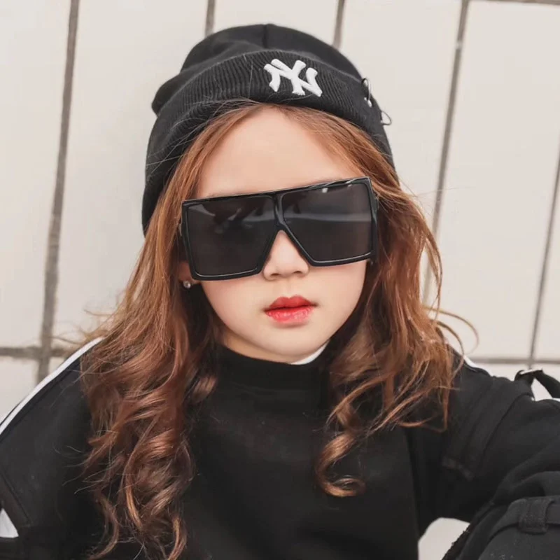 Metal Sunglasses 2021 New Design Party Queen Black Oversized Kids