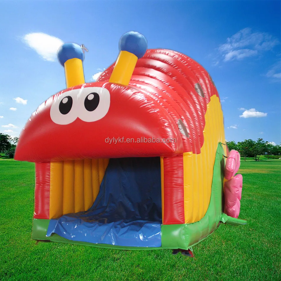 China PVC Snail Trampoline Slider Fun Kids Indoor Playhouse With Slides for Outdoor Amusement Park and School Use