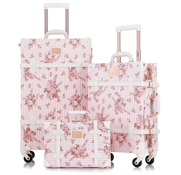 Bolsos Maletas De Mujer Bonitas Hojax-Conjunto De Equipaje Vintage