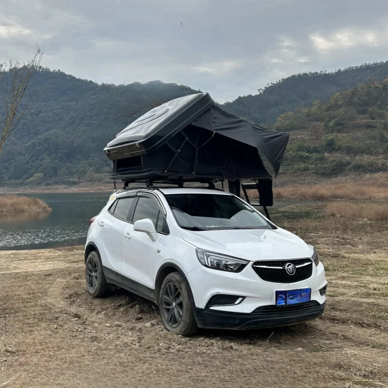 Hard Shell Roof Top Tent with 280G Polyester Cotton Waterproof 2000-3000 Mm for 3-4 Person Outdoor Camping