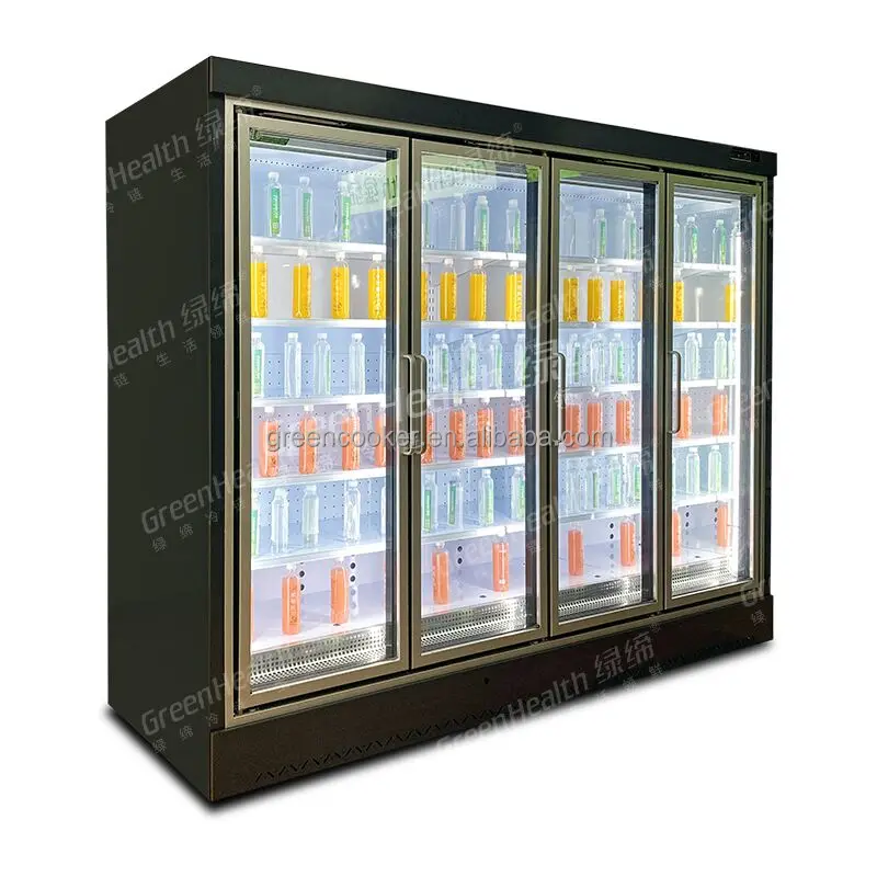 Refrigeration Multideck Chiller Glass Door Fridges Beverage