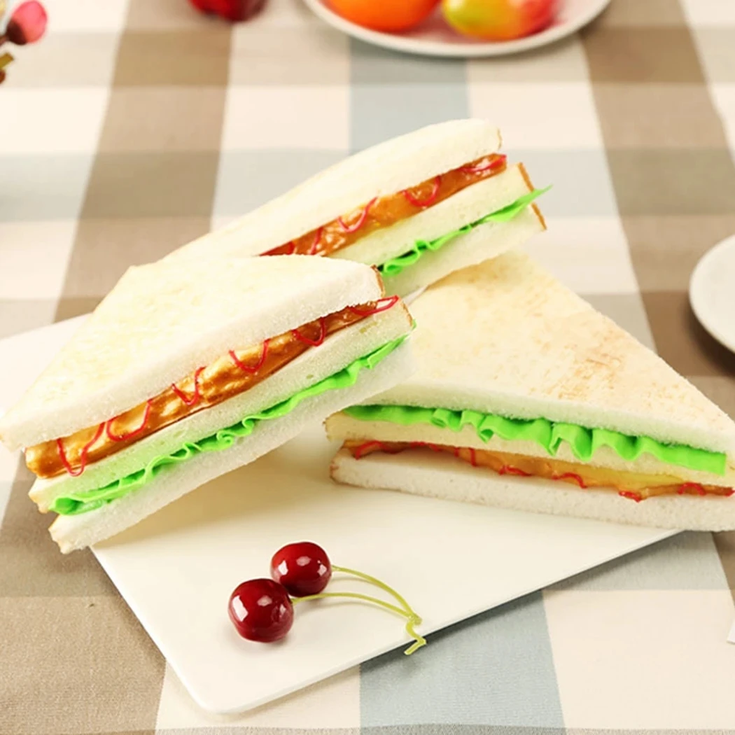 Mellsunny 4PCS Realistic Artificial Hamburger Models - Fake Food Props For Decoration, Photography, Party Display - View #6