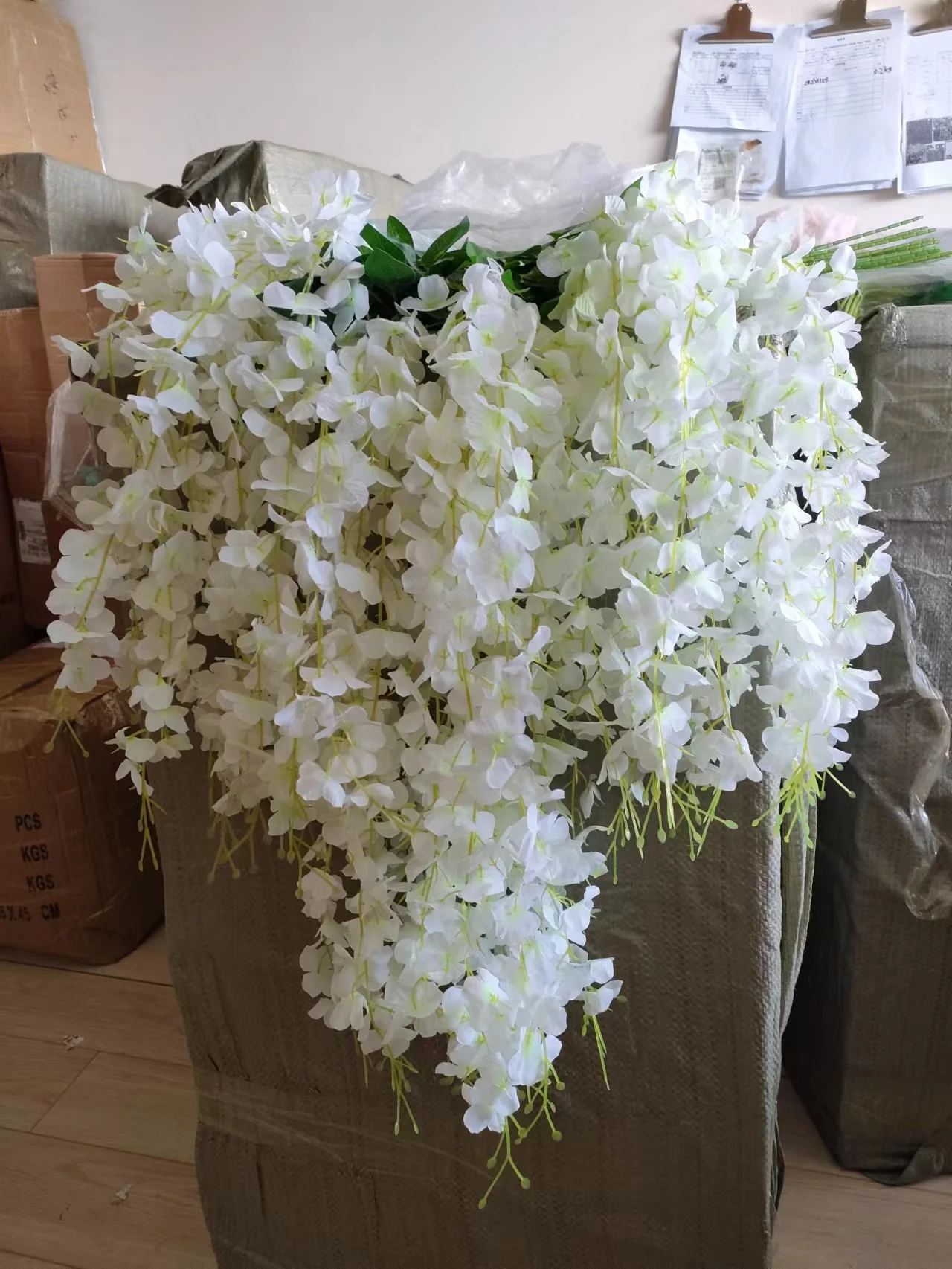 Ox0199 Wholesale Wisteria Hanging Flowers Silk Wisteria Flower