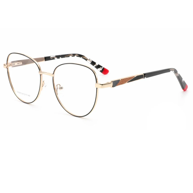 WHEF-CH2015 New Wholesale Oval Metal Transparent Colorful Optical Eyeglasses Frames for All Face Spectacles Eyewear