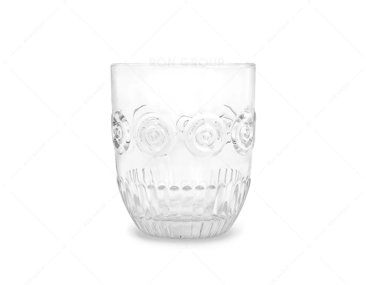 Latest model solar flower carving design Arab style glass tea fruit juice cup