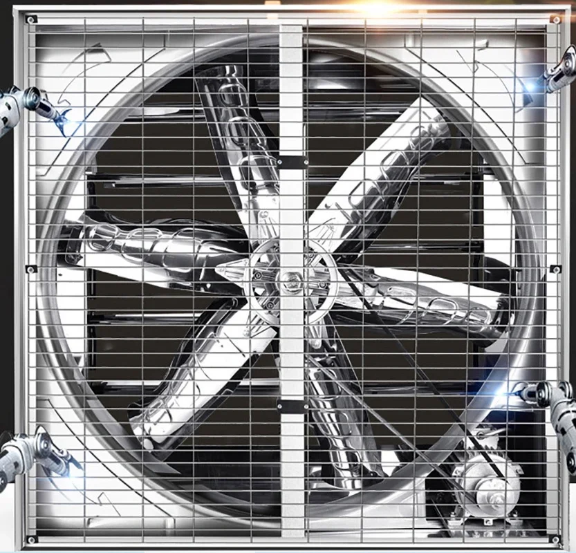 Industrial Hammer Exhaust Fan, Wall, MANY - detail 2