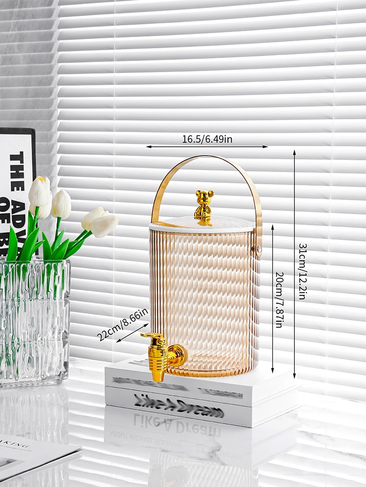 Cold Water Kettle Household Light Luxury with Tap Thickened Large Capacity Beverage Barrel High Temperature Resistant Barr