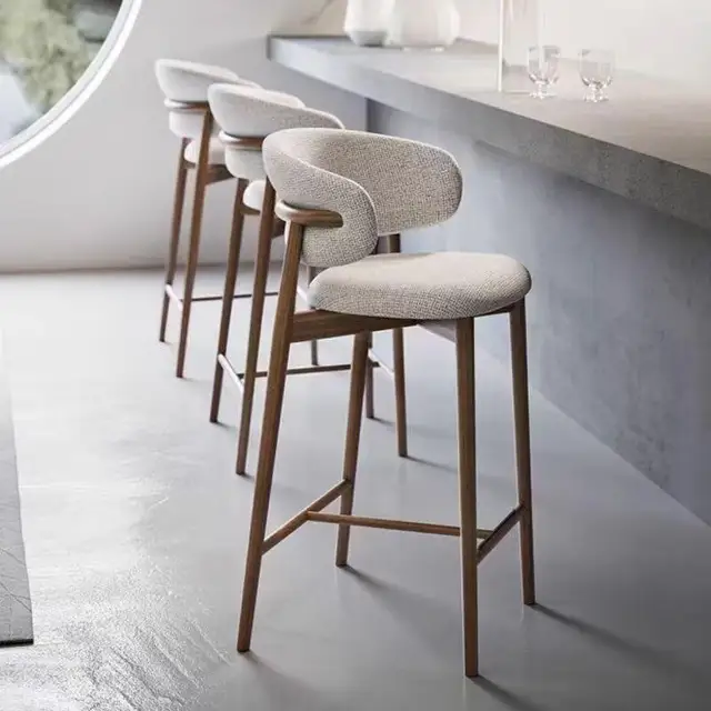Hot Sales Modern Luxury High Bar Stool for Home Dining Rooms and Commercial Bars Restaurants Cafes Bar Chair Manufacturer