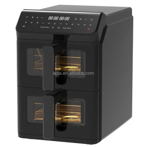New Design 11L 12L Dual Stacks Air Fryer Oven with Dual Zone Digital Control Oil-Free Stainless Steel Multi-Function Appliance