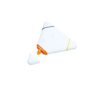 Promotional Mini Flat Highlighter Marker Set Triangular Combination Oblique Fluorescent Pen for School Use Plastic Loose