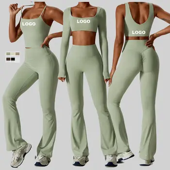 Women Roupa De Esporte Sport Bra Fitness Vest Square Collar Long ...