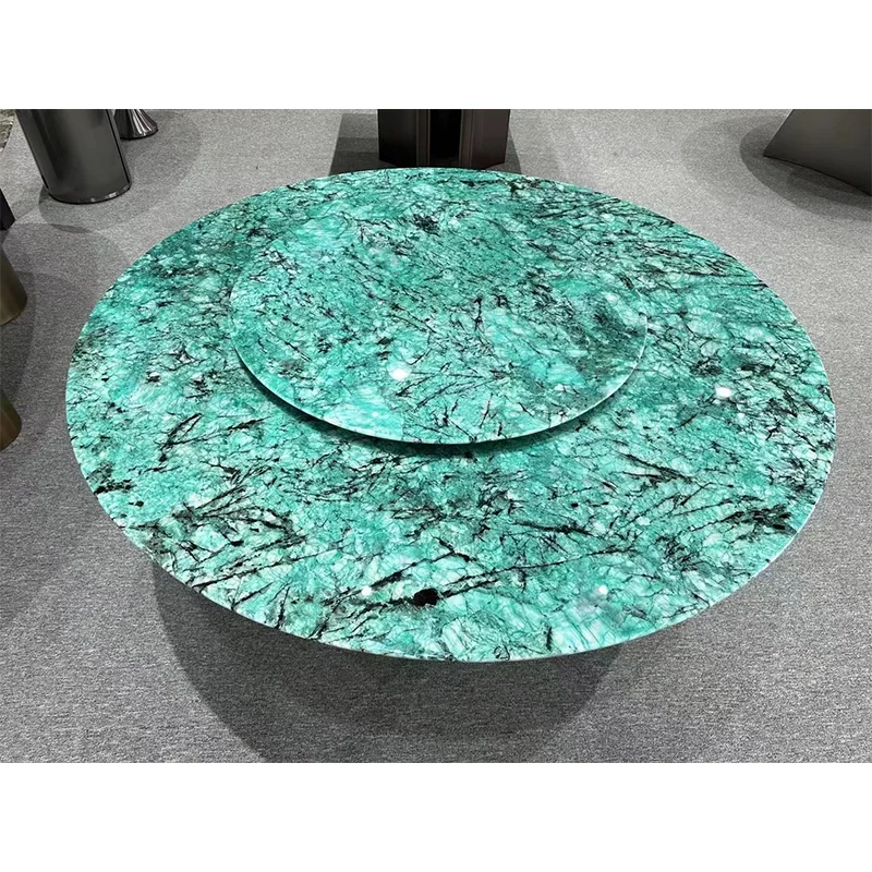 Luxurious and Natural Dinning Table Round Marble Table Top with MOQ 1 PCS