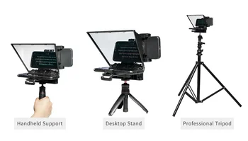 FEELWORLD Mini Teleprompter Support up to 8" Smartphone/Tablet Prompting Smartphone DSLR Shooting with Teleprompter Glass detail image