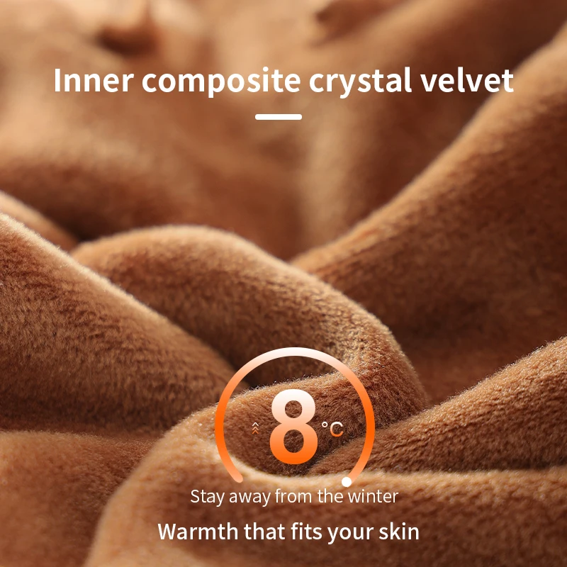 GOLOVEJOY DY45 Oem Высокое качество оптовая продажа замшевые перчатки мужская мода теплые зимние двойные меховые утолщенные для сенсорного