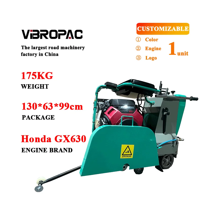 VIBROPAC 260MM Cutting Depth Concrete Cutter Gasoline Engine Concrete Saw Cutter 500mm Concrete Road Cutting Machine