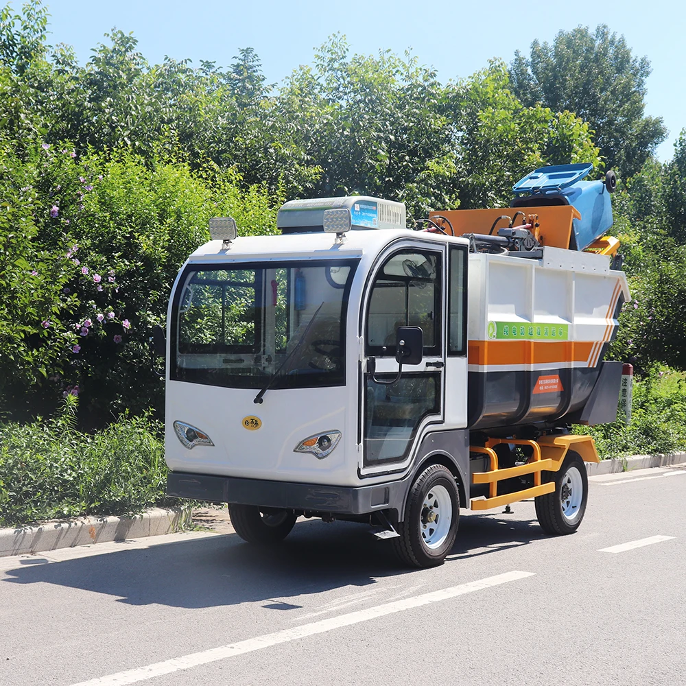 Garbage Trucks Electric Roll Off Container Garbage Truck Hook Arm Lifting Garbage Truck