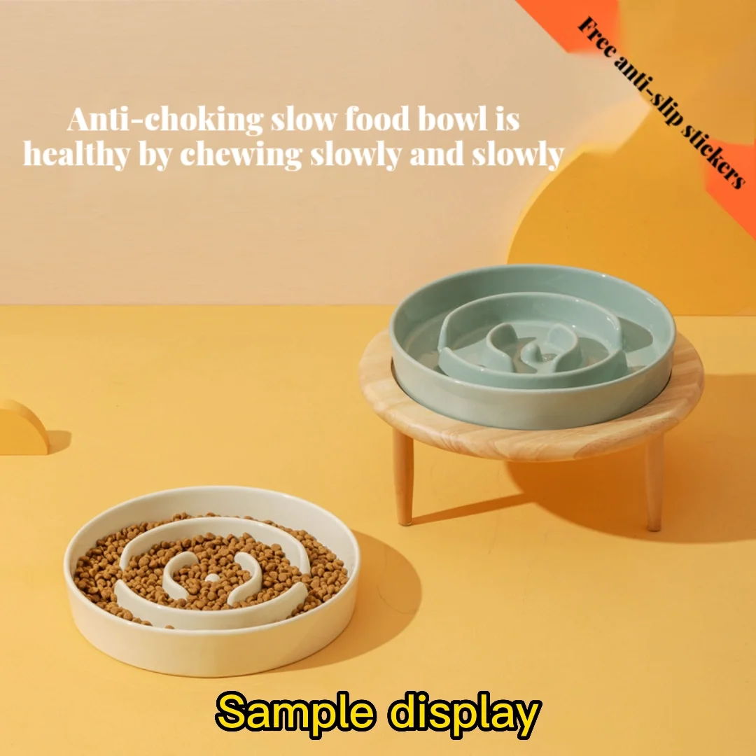 Hot Spot Deluxe Ceramic Pet Bowl Pet Eating Slow Feeder Bowl Food Slow