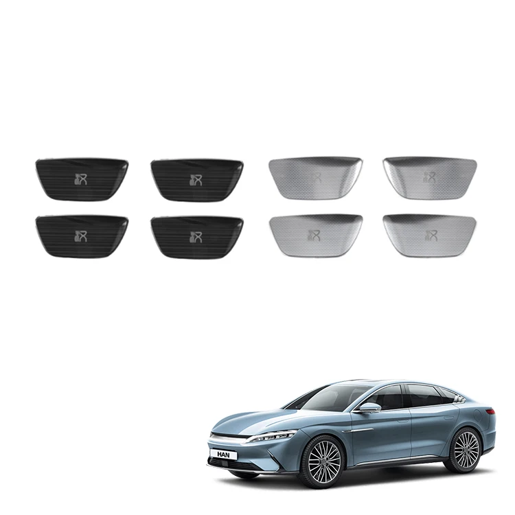 Car Inner Door Handle Sticker for BYD Han Accessories Stainless Steel Door Handle Frame Decoration Cover Interior Accessory