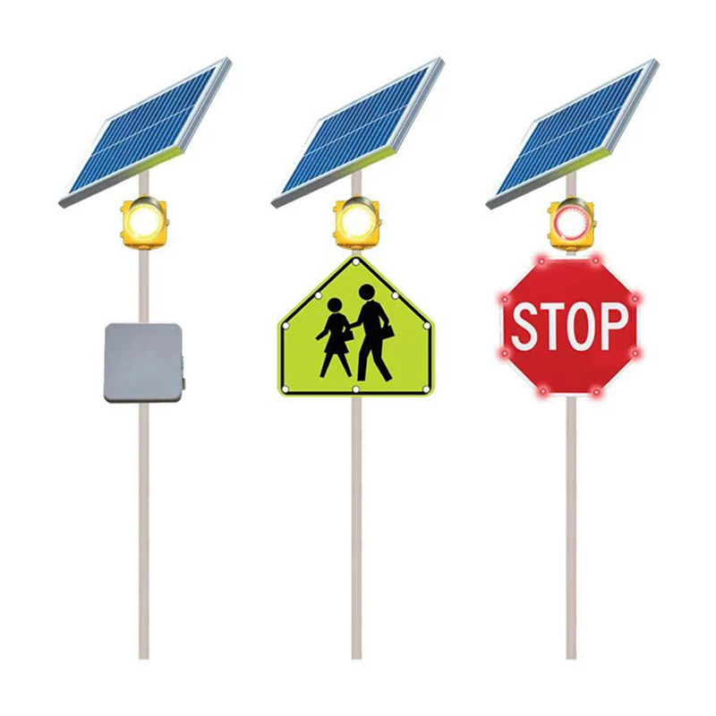 Custom LED Aluminum Traffic Warning Light Sign Solar School Zone Safety Sign for Traffic Awareness