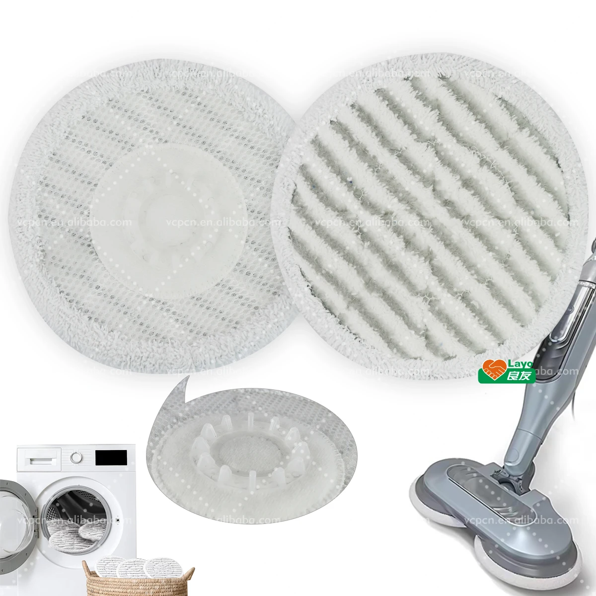 Household Steam & Scrub Allinone Dust Steam Mop Pad Replacement For