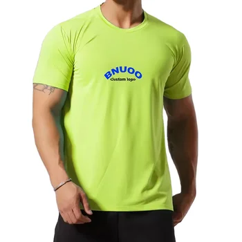 Wholesale Mens Blank gym fitness T Shirts High Quality custom 90%polyester 10%spandex Quick Dry Plus Size Men's T shirts