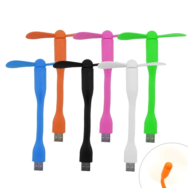 Mini Ventilateur USB Flexible - 2 Pièces Blanc, Col De Cygne Réglable, Silencieux, Pour Bureau, Ordinateur Portable, Power Bank