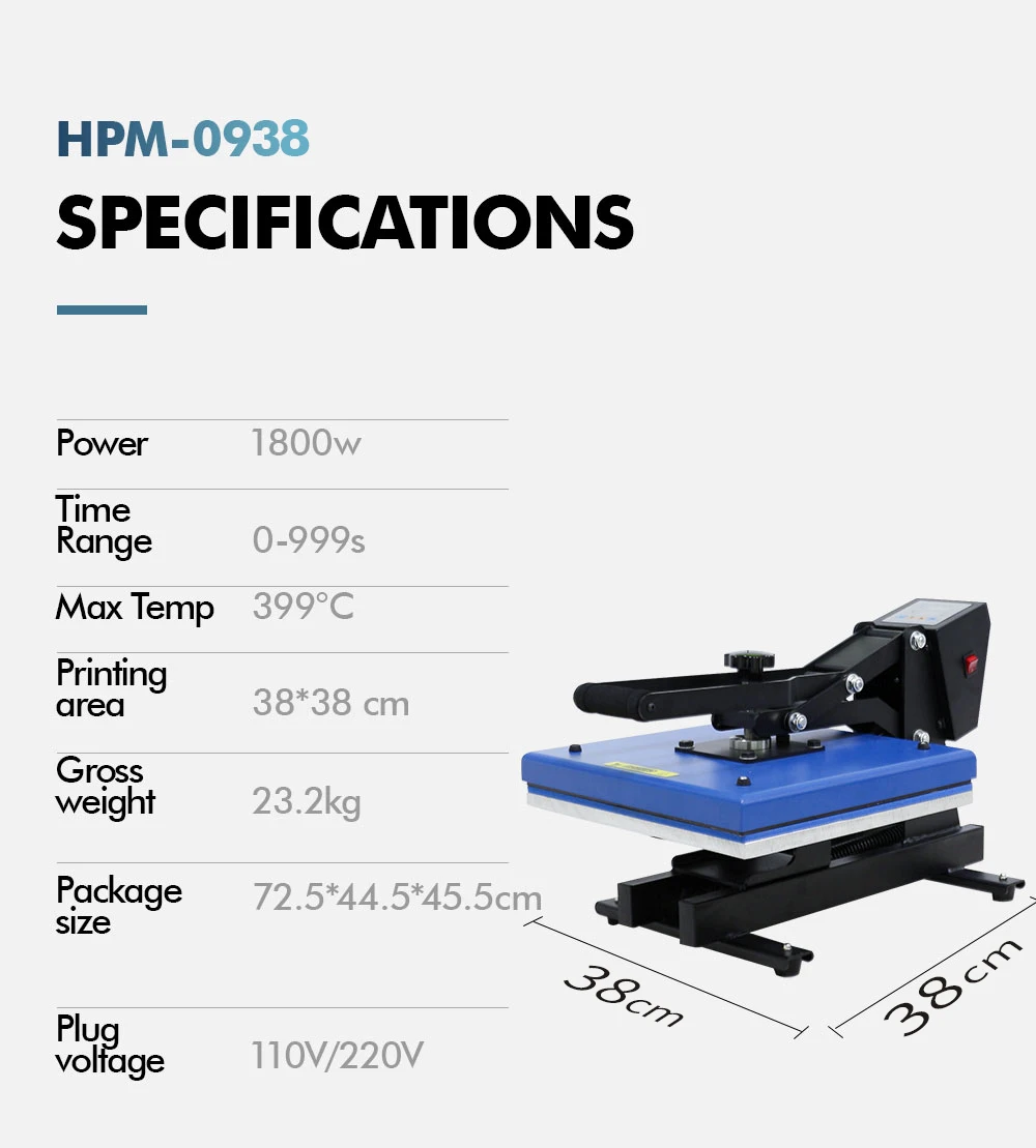 Manual High Pressure Heat Press Machines for T-shirt Transfer Printing Machine Manual Press Machine