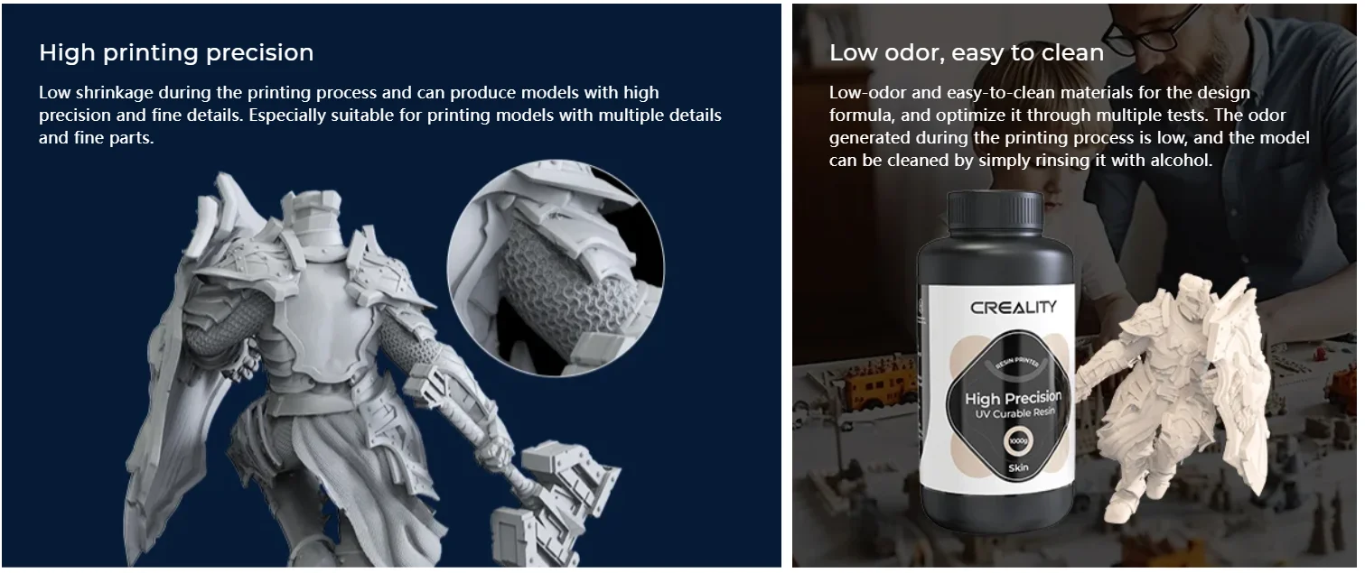 Creality LCD 8K UV Curable Resin - High Precision 3D Printing