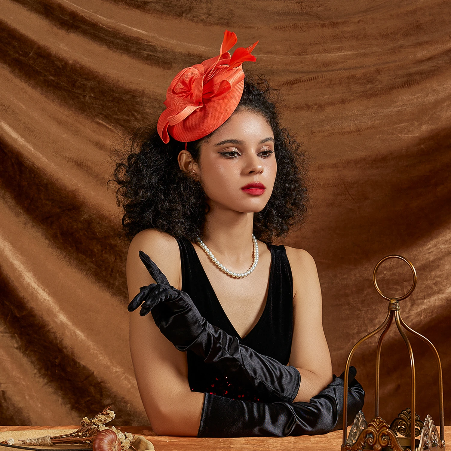 Hot Selling Sinamay Feather Fascinators Womens Pillbox  display picture 2