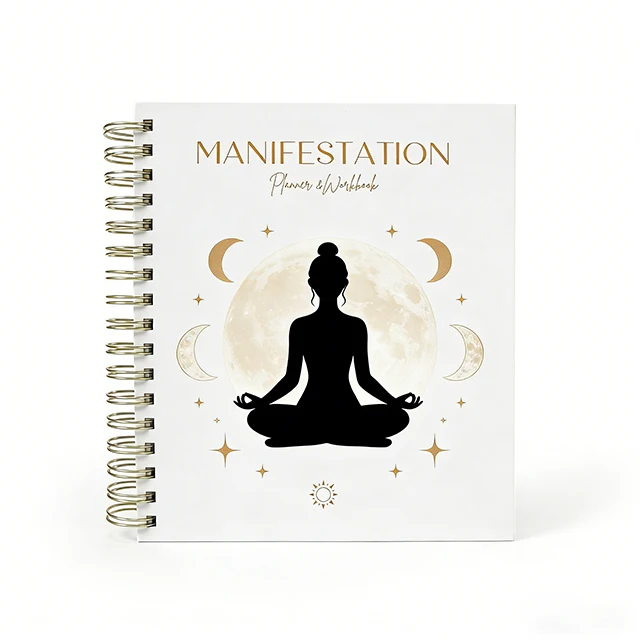2026 Custom Printing Manifestation Planner Self Care Mindfulness Positivity Self Discovery Journal Diary Guide Notebook Workbook
