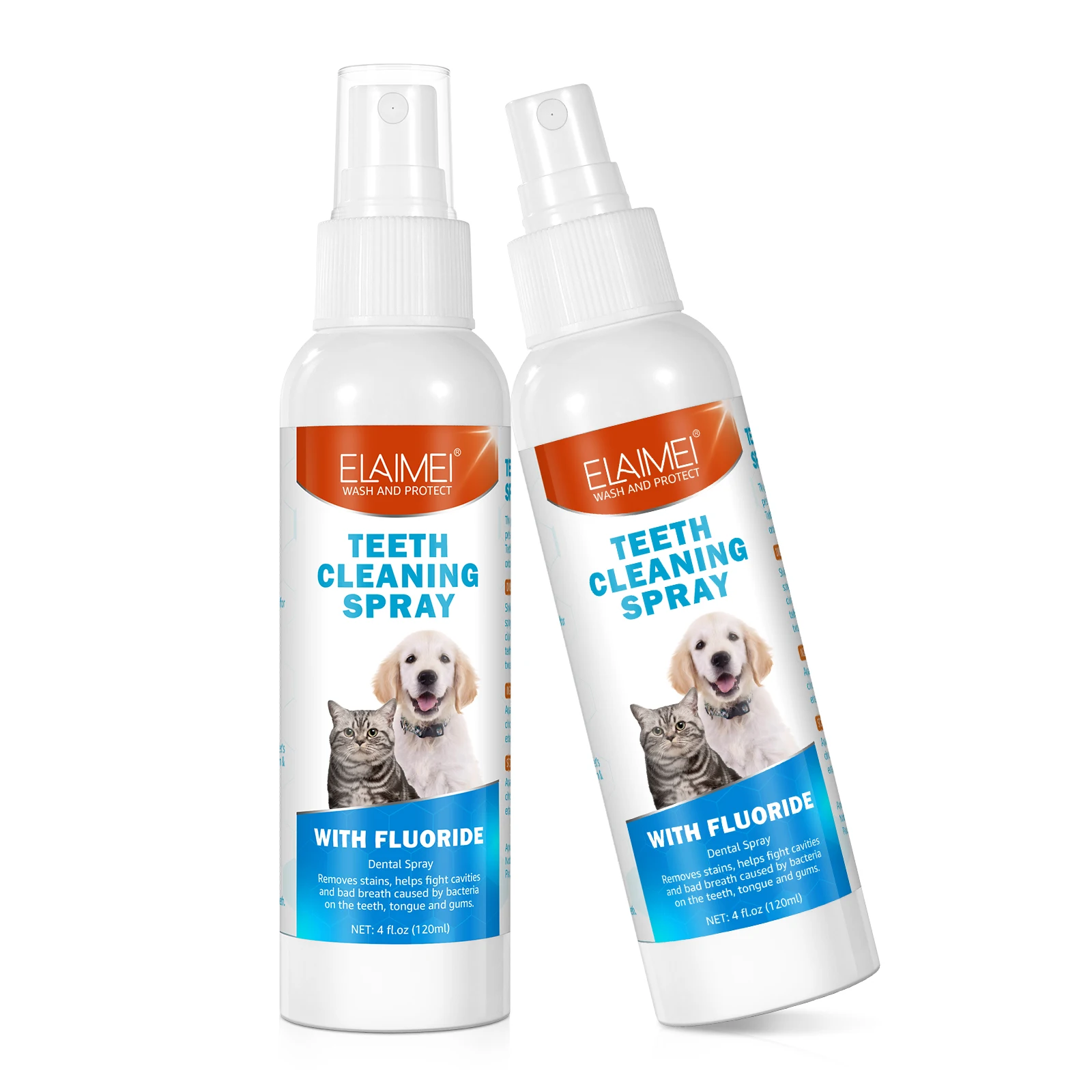 ELAIMEI Pet Oral Hygiene Care Fresh Breath for Cats Dogs