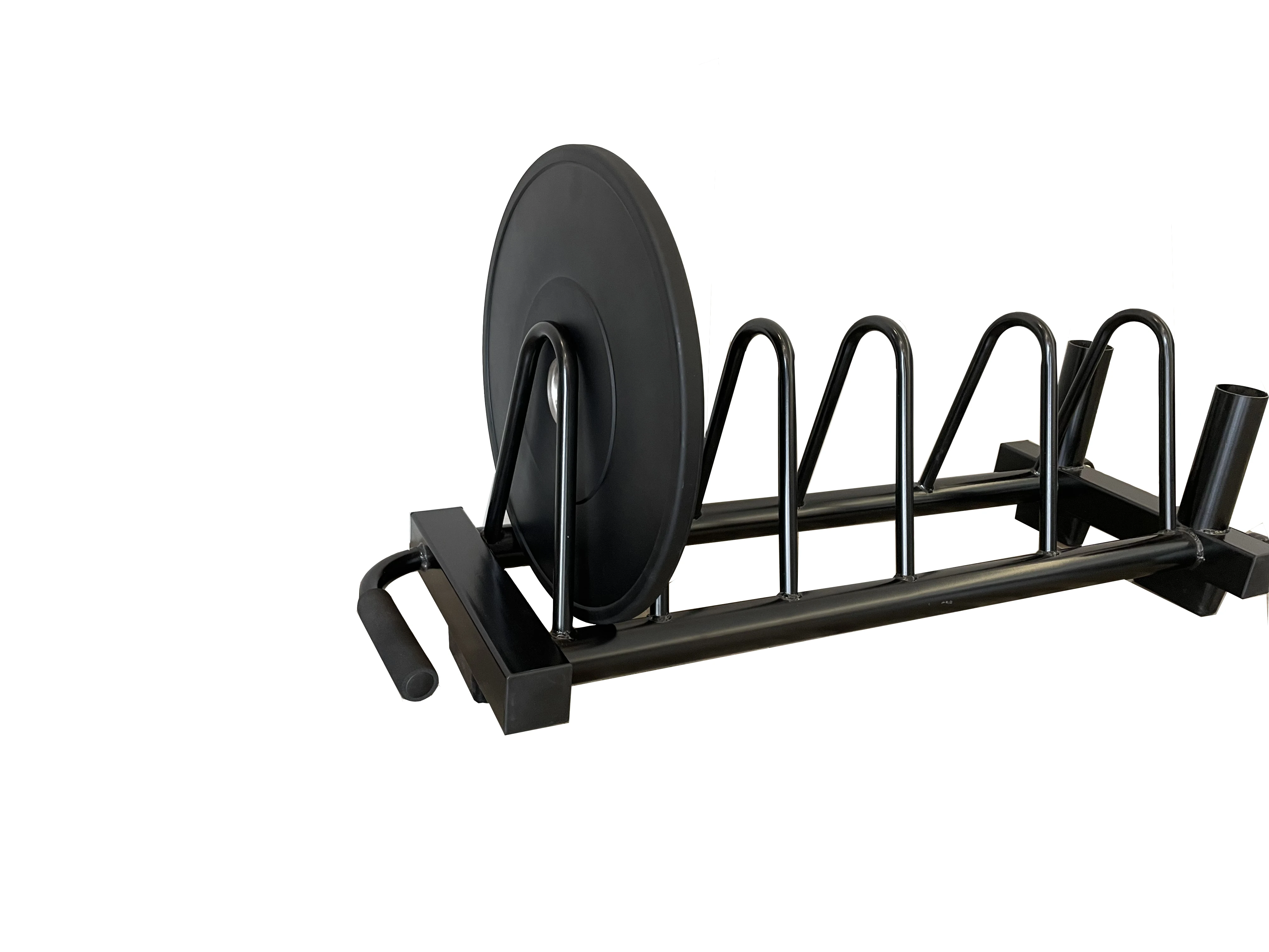 Home Gym Bumper Weight Plate Rack Horizontal Storage