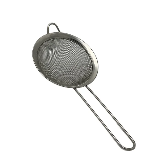 Stainless Steel Fine Mesh Ladle Strainer For Skimmer Colander Skimming Spoon Kitchen Tools Colanders Sifters with Sturdy Handle