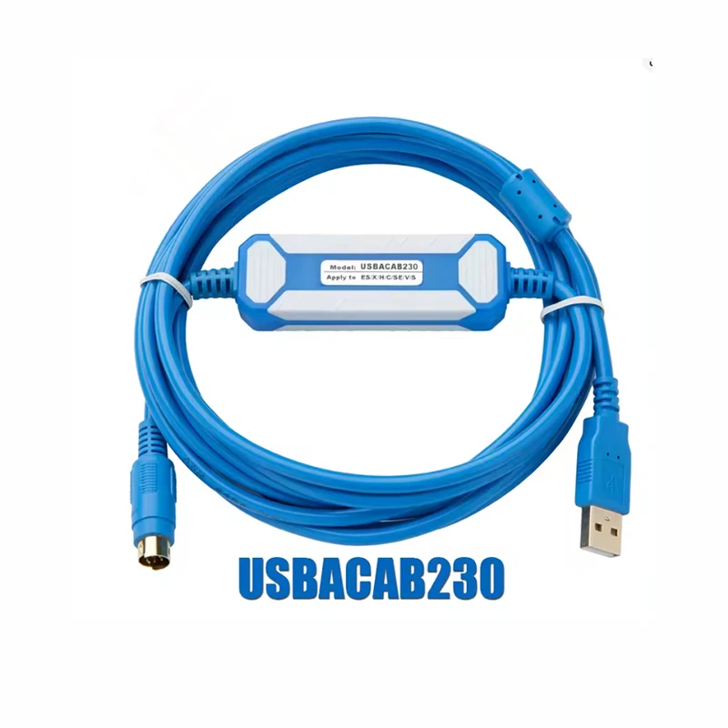 TEBAK USB-DVP ES EX EH EC SE SV SS Series Cable USB-ACAB230  Delta PLC Programming Cable USB to RS232 Adapter
